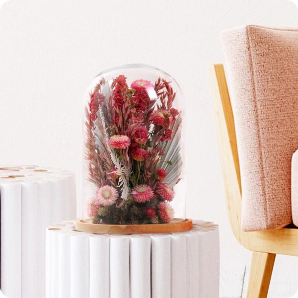 Florajet – CLOCHE FLEURS SECHEES ROSE Florajet – CLOCHE FLEURS SECHEES ROSE
