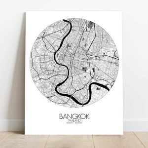 Mapospheres – Bangkok sur toile rond