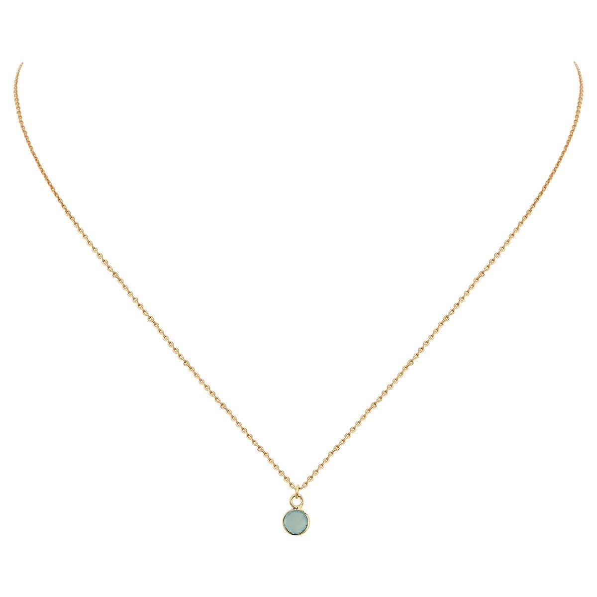 CAROLINE NAJMAN – Collier doré à l’or fin calcédoine bleue MOOREA CAROLINE NAJMAN – Collier doré à l’or fin calcédoine bleue MOOREA