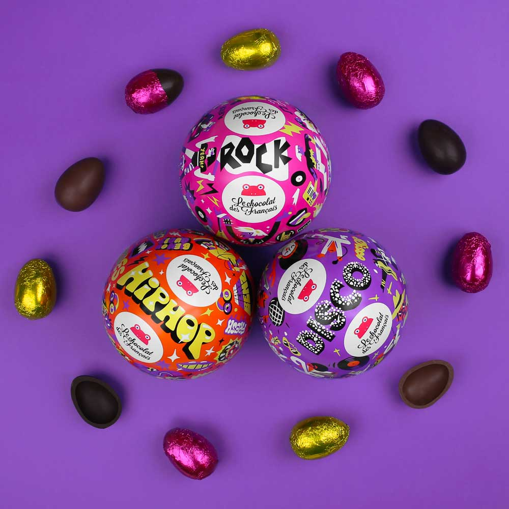 Le Chocolat des Français – Assortiment de 3 œufs de Pâques – Bio Le Chocolat des Français – Assortiment de 3 œufs de Pâques – Bio