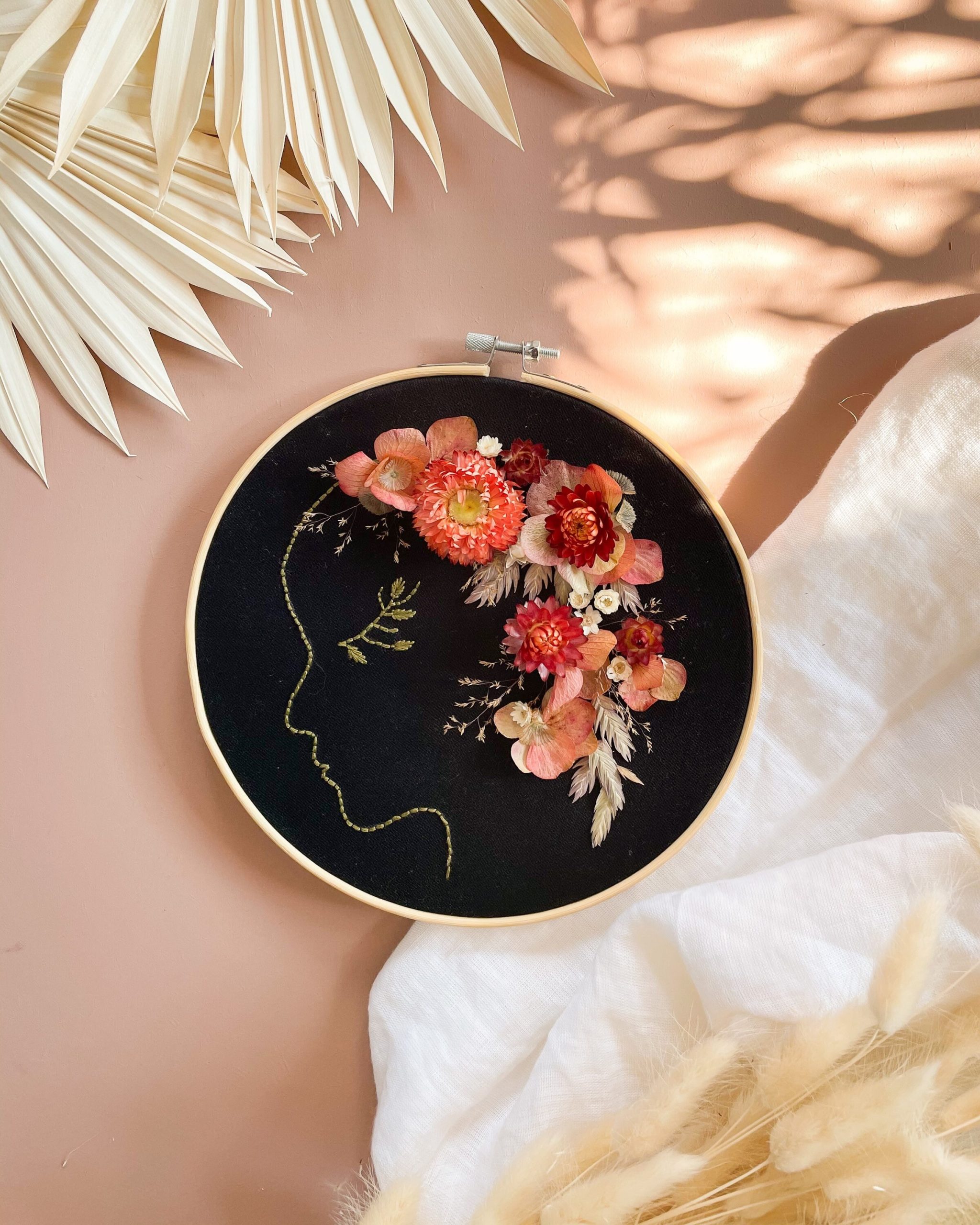 Broderie florale moderne Broderie florale moderne