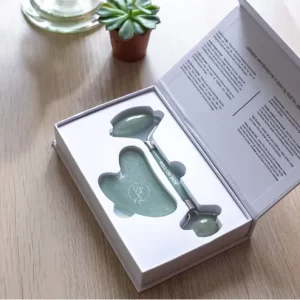 Roll-on Jade – Coffret spa du visage anti-imperfections en aventurine verte Roll-on Jade – Coffret spa du visage anti-imperfections en aventurine verte