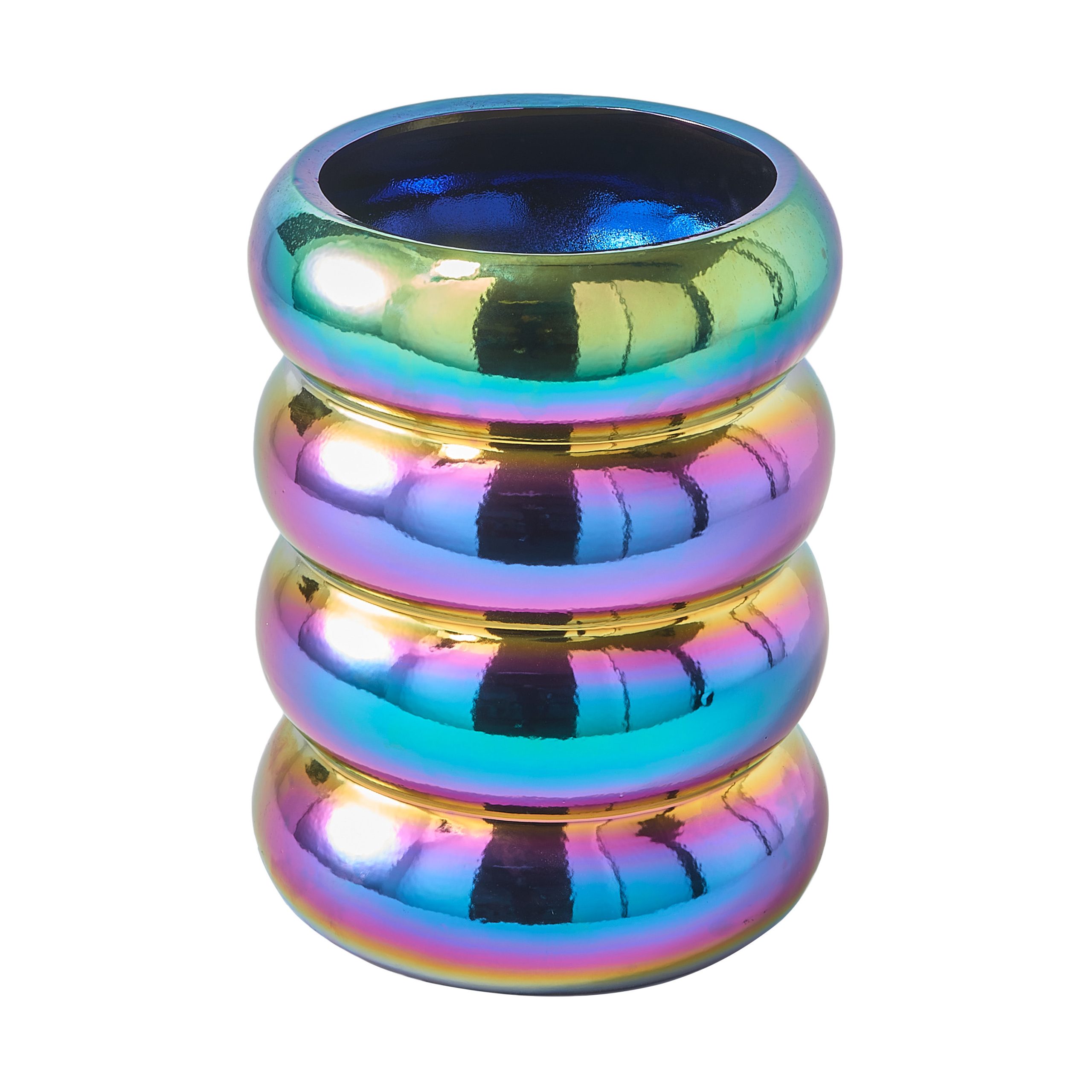 Pols Potten – Pot de fleurs Chubby Oily / Ø 34 x H 44 cm – Céramique iridescente – Pols Potten Pols Potten – Pot de fleurs Chubby Oily / Ø 34 x H 44 cm – Céramique iridescente – Pols Potten