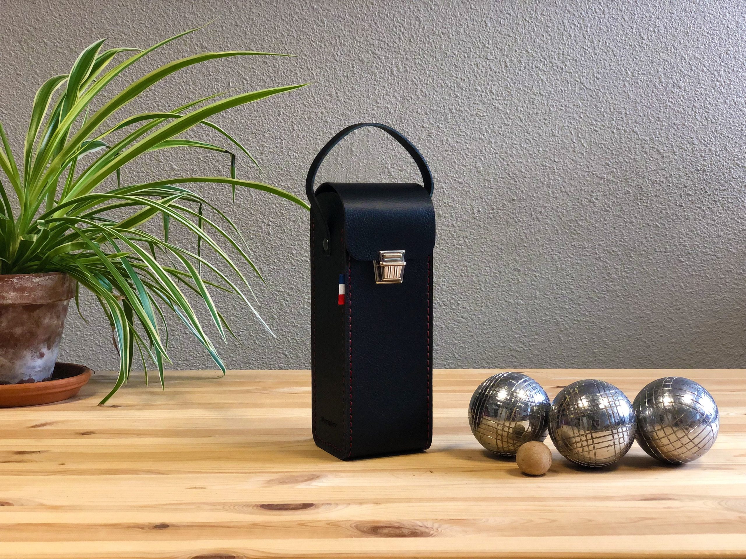La Sacoche – Sac de pétanque cuir noir La Sacoche – Sac de pétanque cuir noir