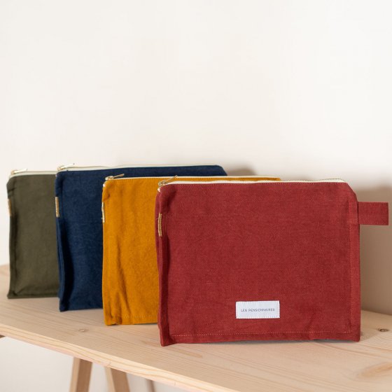 Les Pensionnaires – Trousse de toilette en toile de coton bio Les Pensionnaires – Trousse de toilette en toile de coton bio