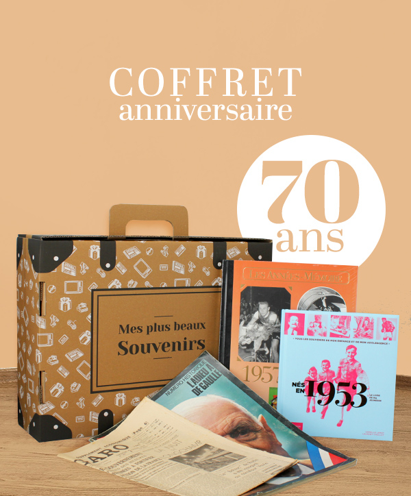 Journal de naissance – Coffret anniversaire 70 ans Journal de naissance – Coffret anniversaire 70 ans