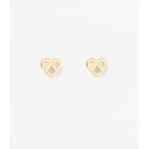 POIRAY – Puces d’oreilles Cœur Entrelacé POIRAY – Puces d’oreilles Cœur Entrelacé