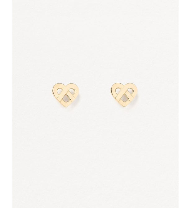 POIRAY – Puces d’oreilles Cœur Entrelacé POIRAY – Puces d’oreilles Cœur Entrelacé