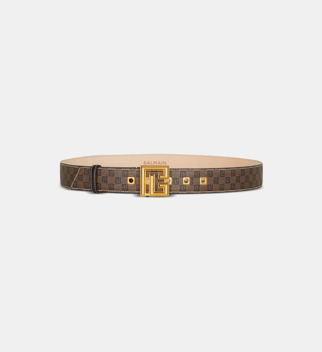 BALMAIN – Ceinture en toile cirée mini monogramme BALMAIN – Ceinture en toile cirée mini monogramme