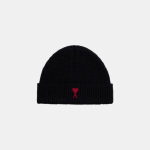 AMI PARIS – Bonnet Ami De Coeur Rouge unisexe AMI PARIS – Bonnet Ami De Coeur Rouge unisexe