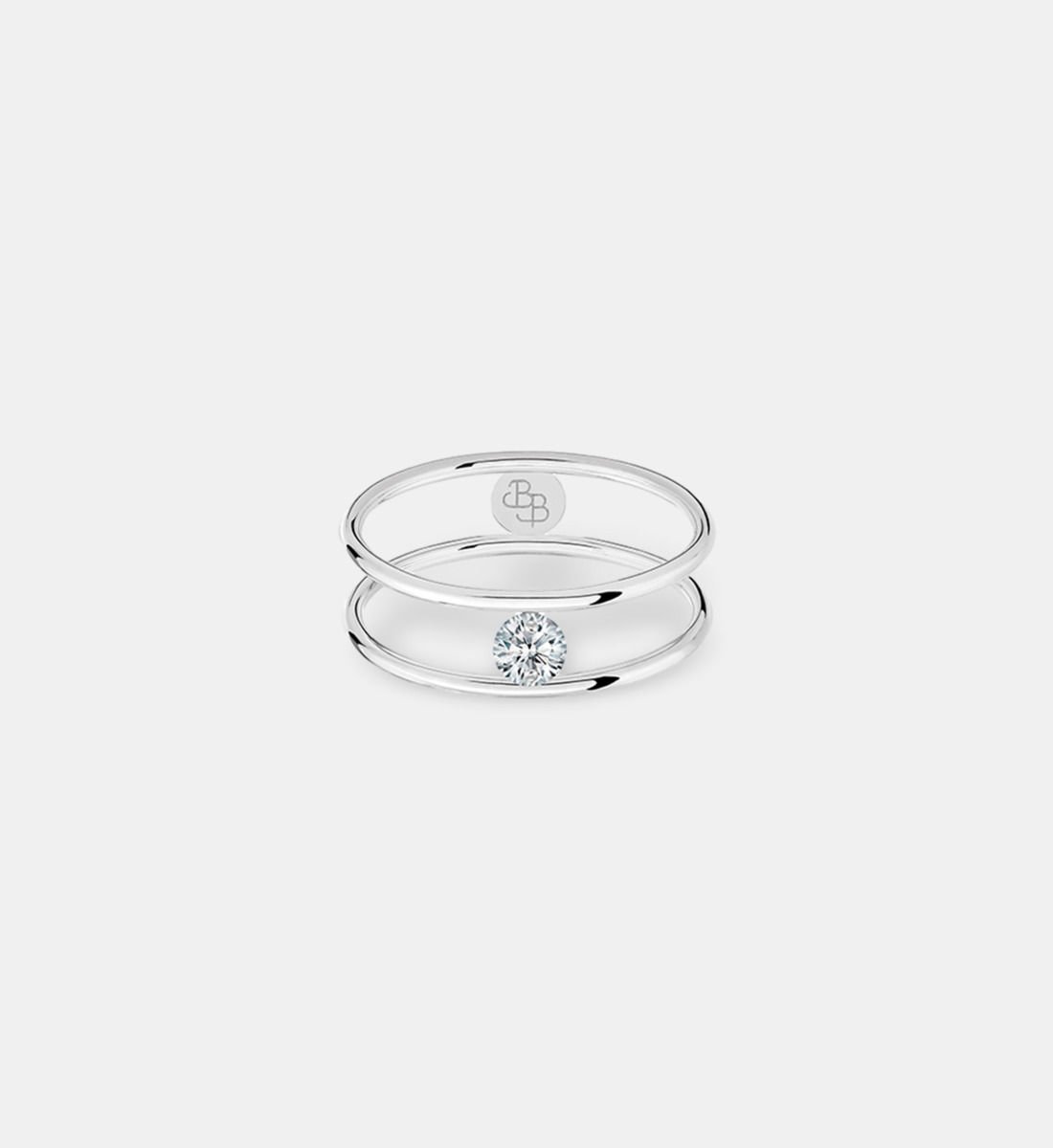 LA BRUNE & LA BLONDE – Bague Hula Hoop – 1 diamant 0,10ct – or 18kt LA BRUNE & LA BLONDE – Bague Hula Hoop – 1 diamant 0,10ct – or 18kt