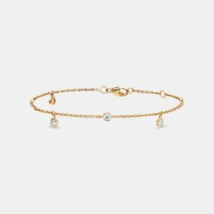 DE BEERS JEWELLERS – Bracelet My First De Beers Clea cinq diamants en or jaune DE BEERS JEWELLERS – Bracelet My First De Beers Clea cinq diamants en or jaune