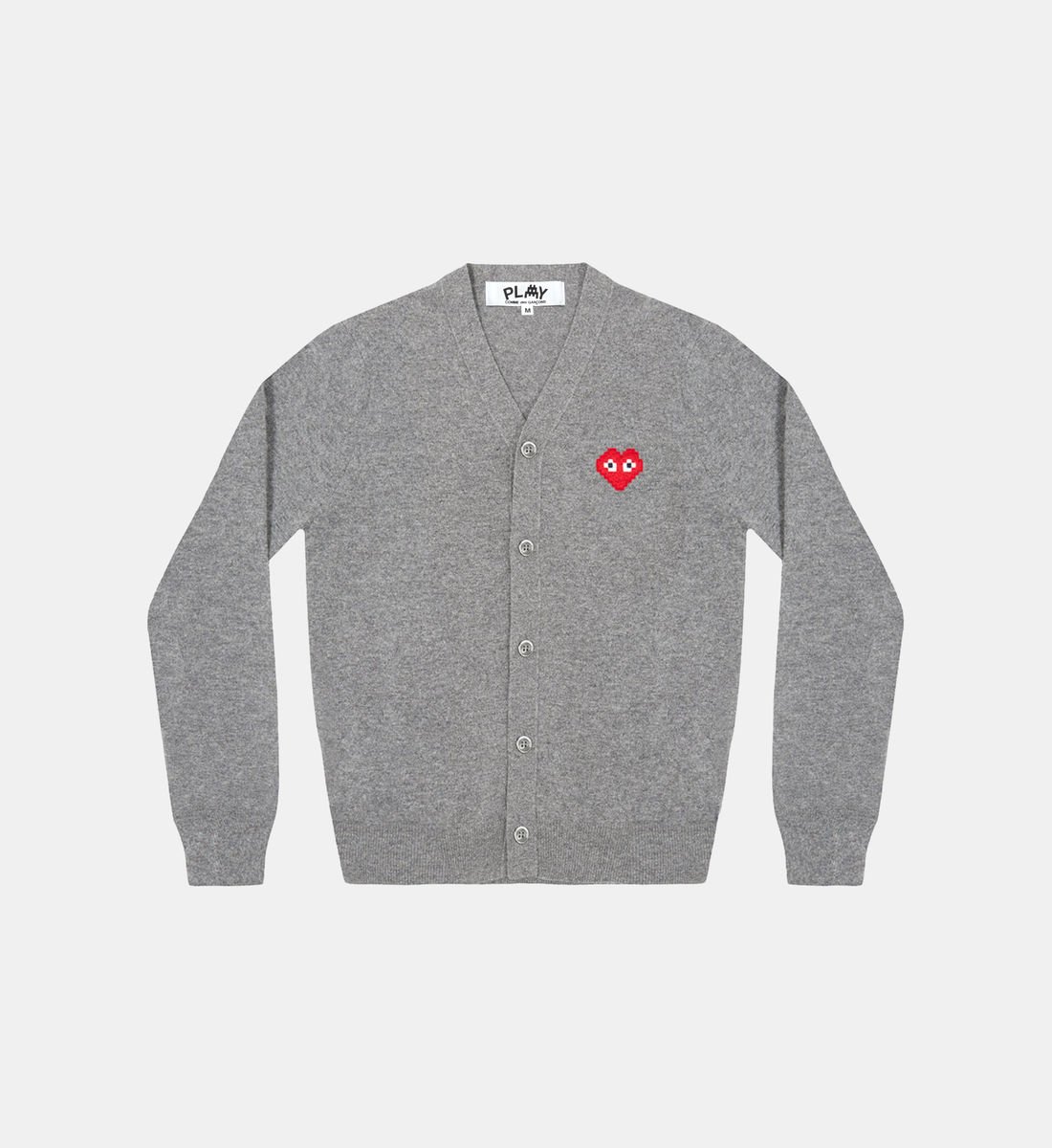 Comme des Garçons PLAY – Gilet droit PLAY Comme Des Garçons X Invader patch cœur Comme des Garçons PLAY – Gilet droit PLAY Comme Des Garçons X Invader patch cœur