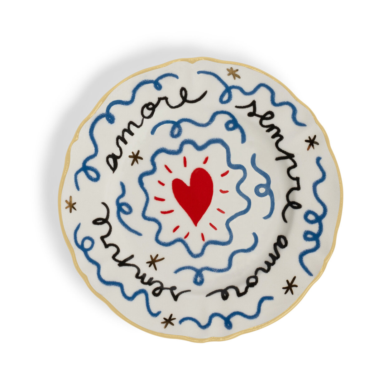 Bitossi Home – Assiette plate en porcelaine Heart Bitossi Home – Assiette plate en porcelaine Heart
