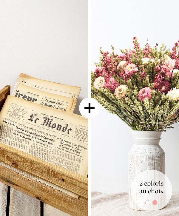 Journal de naissance – Journal & Bouquet de fleurs séchées Journal de naissance – Journal & Bouquet de fleurs séchées