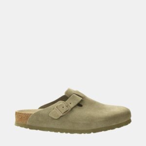Birkenstock – Mules plates étroites Boston en cuir Birkenstock – Mules plates étroites Boston en cuir