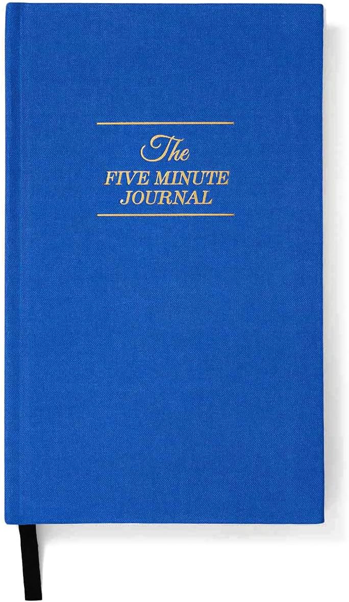 Five Minute Journal – Journal de gratitude Five Minute Journal - Journal de gratitude et affirmations quotidien - Carnet pour augmenter le bonheur, bien-être, confiance en soi en 5 minutes par jour - Planificateur a un...