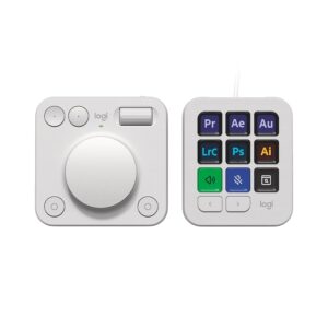 Logitech MX Creative Console Logitech MX Creative Console, keypad programmable avec 9 touches LCD personnalisables et molette de commande pour la conception graphique, le montage vidéo, la photographie -...