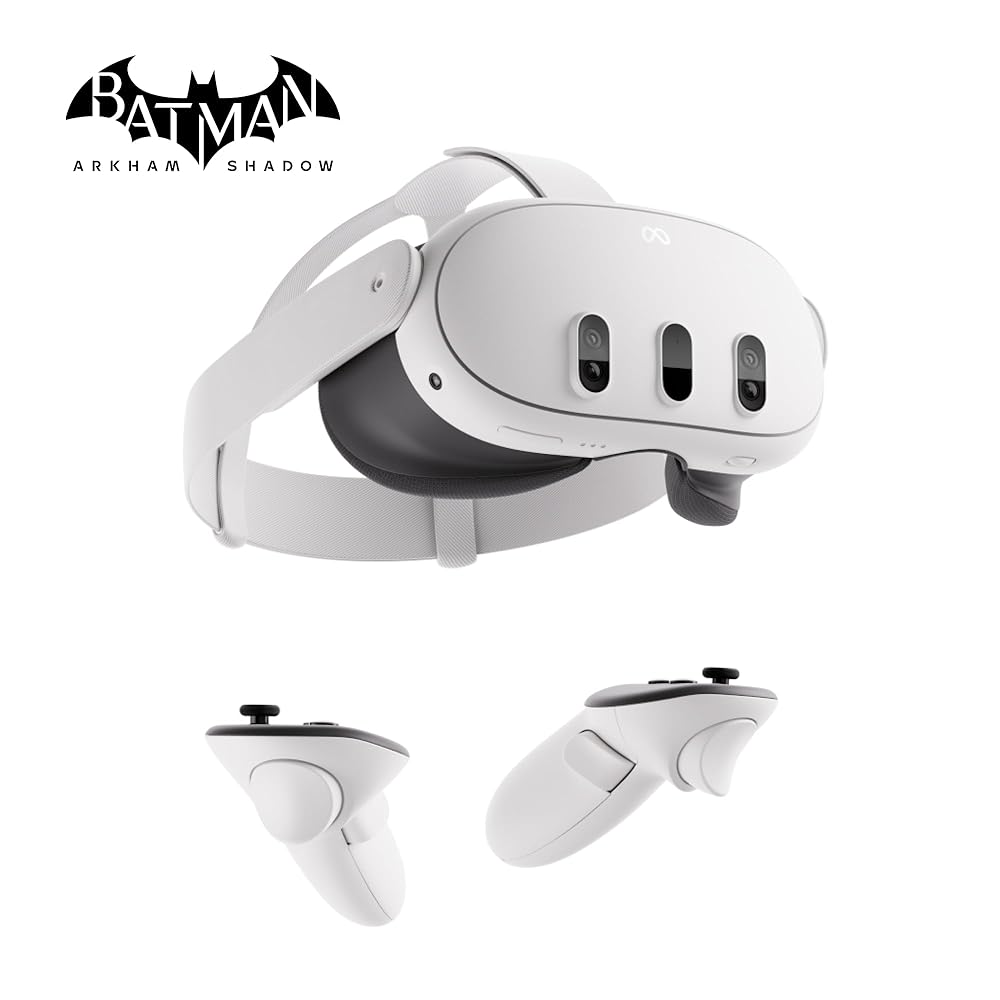 Meta Quest – Meta Quest 3 512 Go Meta Quest 3 512 Go – Le plus puissant des Quest – L’expérience ultime de réalité mixte – Batman: Arkham Shadow et 3 mois d’essai de Meta Quest+ inclus