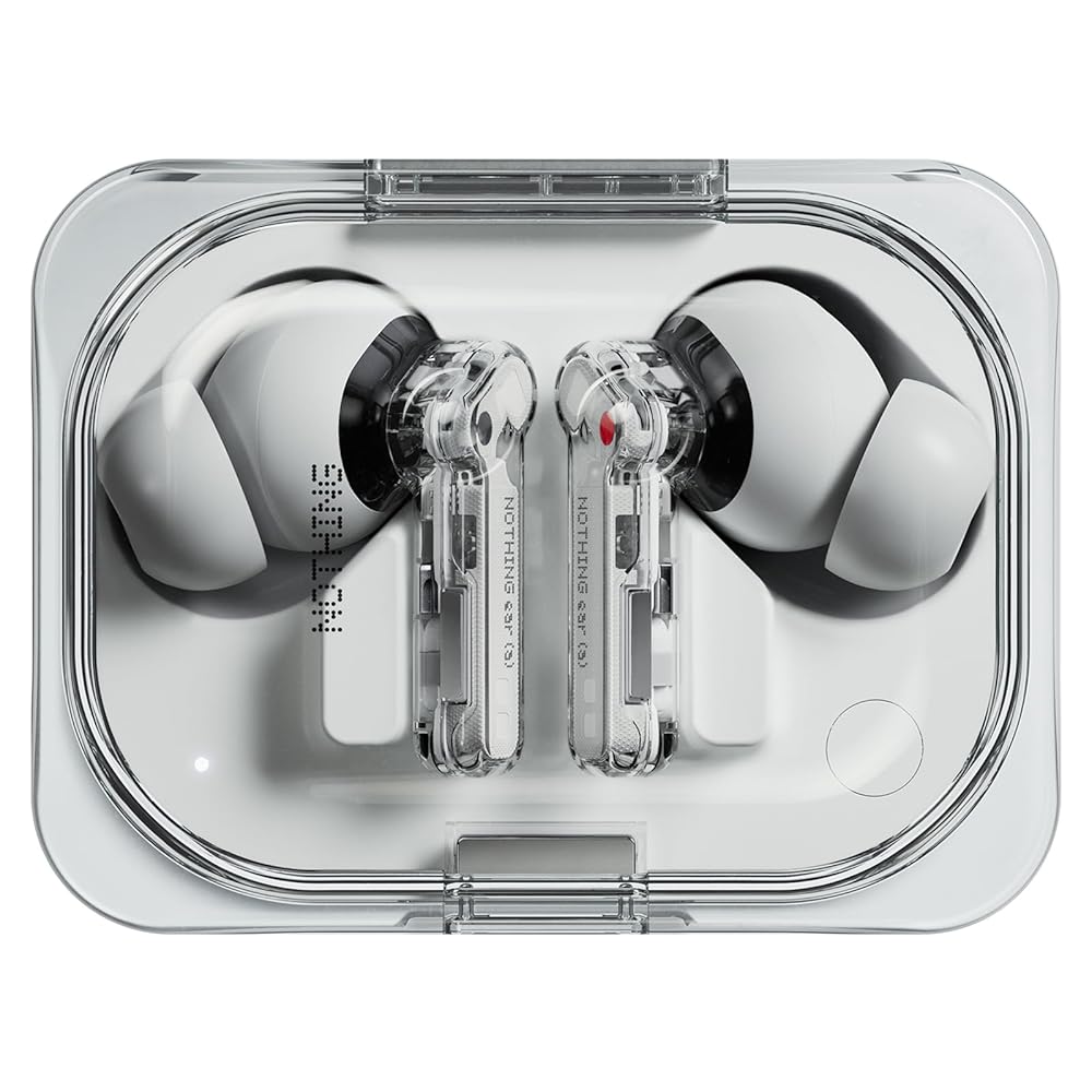 Nothing – Nothing Ear (a) Ecouteurs Bluetooth Nothing Ear (a) ecouteurs Bluetooth sans Fil avec Intégration de ChatGPT, Réduction Active du Bruit, Algorithme Bass Enhance et Jusqu’à 42,5 Heures d’écoute - Blanc
