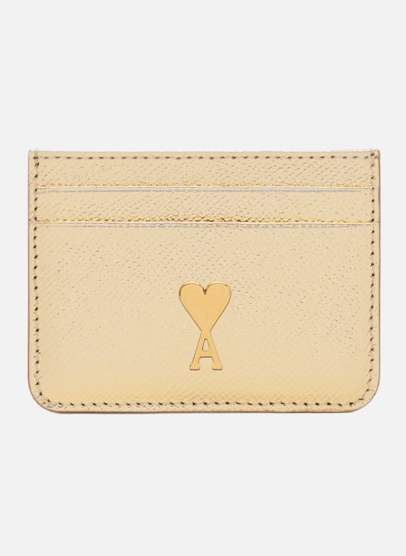 AMI PARIS – Porte-cartes Ami de Coeur unisexe Porte cartes ami de coeur unisexe | Doré