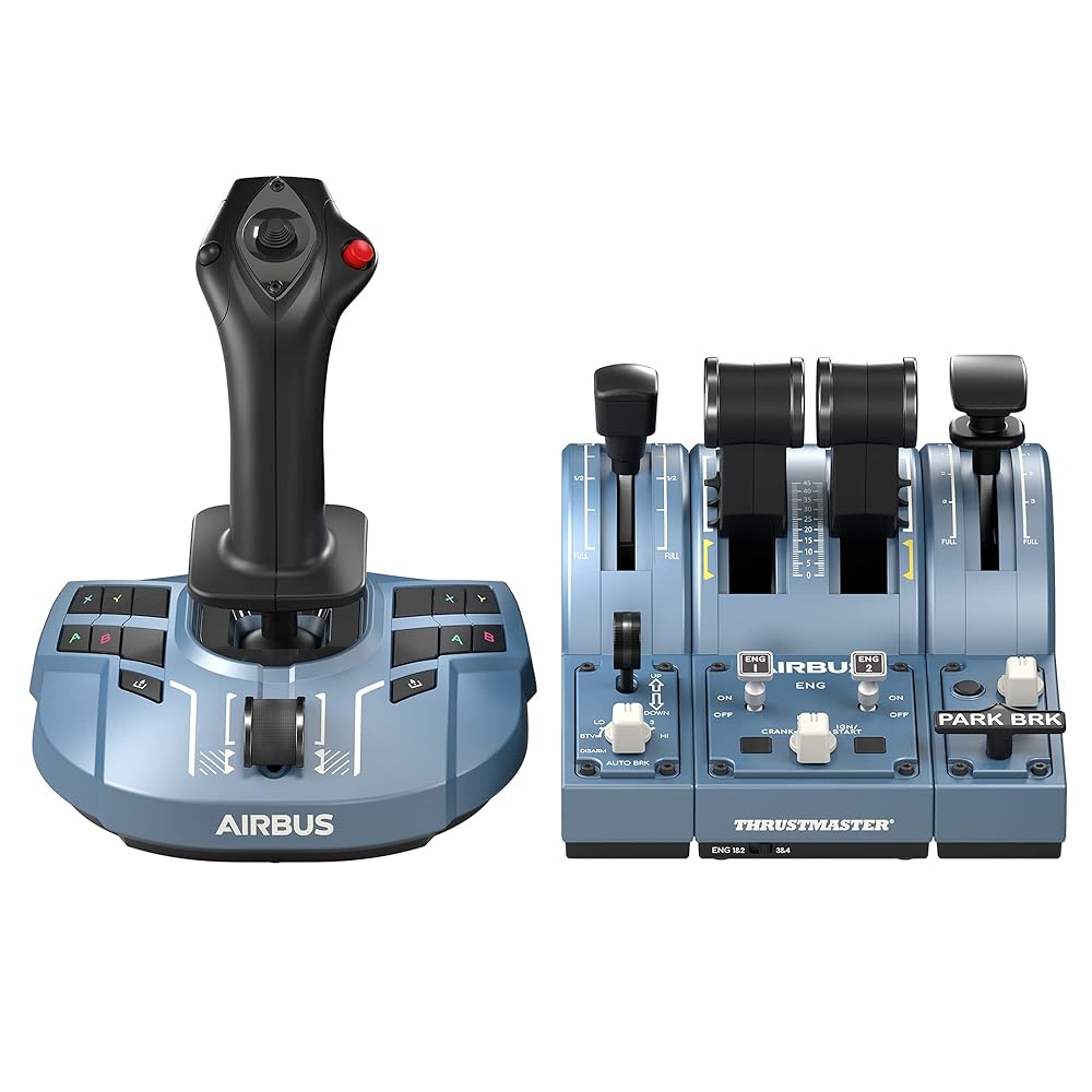 Thrustmaster – TCA Captain Pack X Airbus Thrustmaster TCA Captain Pack X Airbus Edition - Manche de vol et quadrant d'accélérateur de haute précision pour Xbox Series X|S, Xbox One et PC