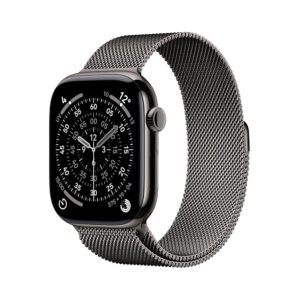 Apple Watch Series 11 [GPS + Cellular 46mm] Smart Watch with Slate Case and Milanese Slate Band, Sleep Score, Activity Tracker, Health Tracker, Screen Always On